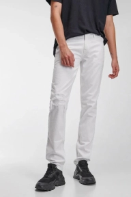 JXAJA Pantalones clásicos, Blanco hueso